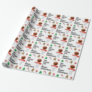 Basketball Weihnachtsgeschenk Geschenkpapier