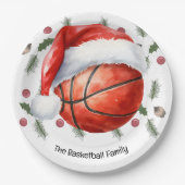 Basketball Weihnachtsgeschenk Pappteller (Vorderseite)