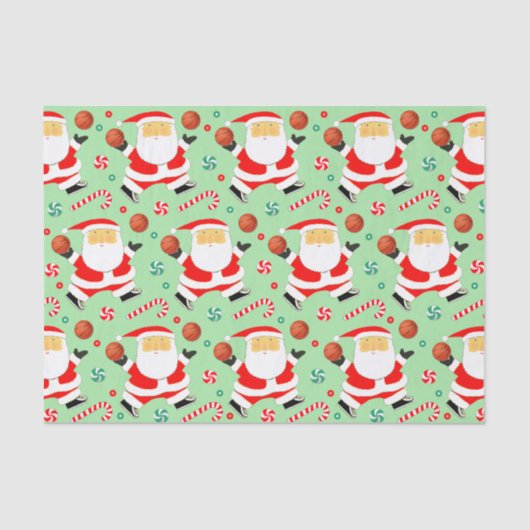Basketball Weihnachtsgeschenk Seidenpapier (Vorderseite)