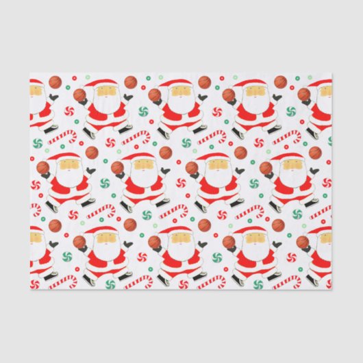 Basketball Weihnachtsgeschenk Seidenpapier (Vorderseite)