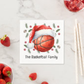 Basketball Weihnachtsgeschenk Serviette (Beispiel)