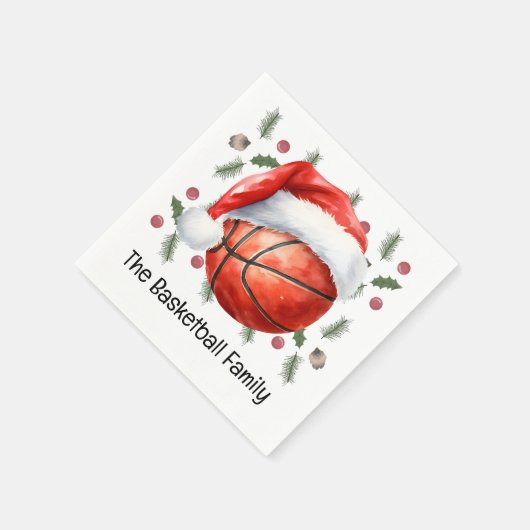 Basketball Weihnachtsgeschenk Serviette (Ecke)