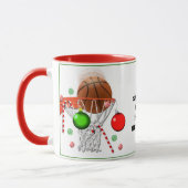 Basketball Weihnachtsgeschenk Tasse (Links)