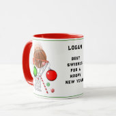Basketball Weihnachtsgeschenk Tasse (Vorderseite Links)