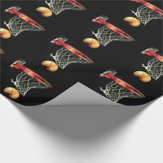 Basketball Weihnachtsgeschenk Wrap Geschenkpapier (Ecke)
