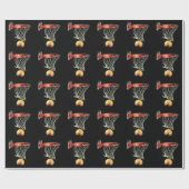 Basketball Weihnachtsgeschenk Wrap Geschenkpapier (Flach)