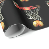 Basketball Weihnachtsgeschenk Wrap Geschenkpapier (Rolleneckpunkt)