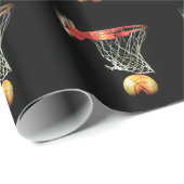 Basketball Weihnachtsgeschenk Wrap Geschenkpapier (Rolleneckpunkt)