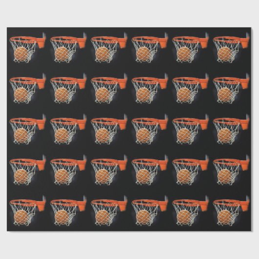 Basketball Weihnachtsgeschenk Wrap Geschenkpapier (Flach)