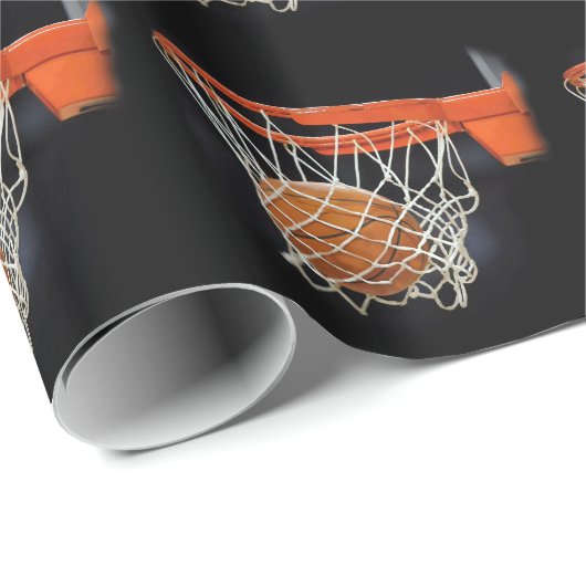 Basketball Weihnachtsgeschenk Wrap Geschenkpapier (Rolleneckpunkt)