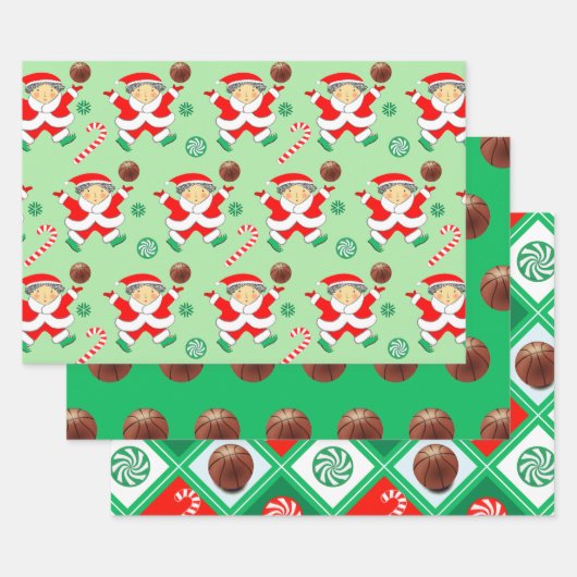 Basketball Weihnachtsgeschenk Wrapping Paper Geschenkpapier Set (Set)