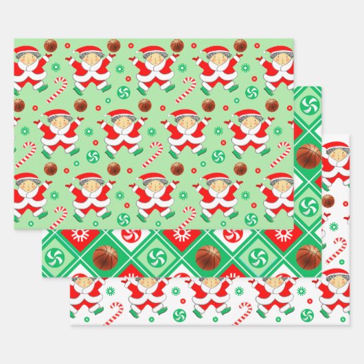Basketball Weihnachtsgeschenk Wrapping Paper Geschenkpapier Set (Set)