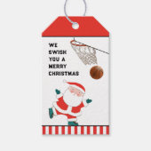 Basketball Weihnachtsgeschenke Tags Geschenkanhänger (Vorderseite)
