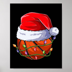 Basketball Weihnachtsjunge Bekleidung Poster