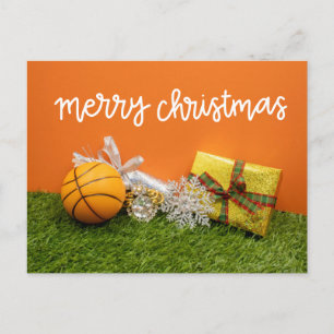 Basketball Weihnachtskarte Postkarte
