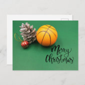 Basketball Weihnachtskarte  Postkarte (Vorne/Hinten)