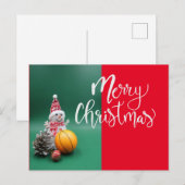 Basketball Weihnachtskarte Postkarte (Vorne/Hinten)