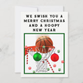 Basketball Weihnachtskarten Feiertagskarte (Vorderseite)