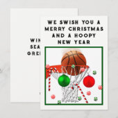 Basketball Weihnachtskarten Feiertagskarte (Vorne/Hinten)