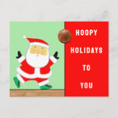 Basketball Weihnachtskarten Feiertagspostkarte (Vorderseite)