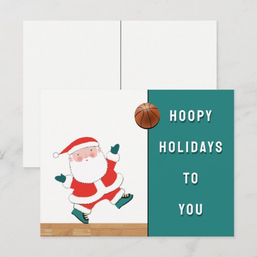 Basketball Weihnachtskarten Feiertagspostkarte (Vorne/Hinten)