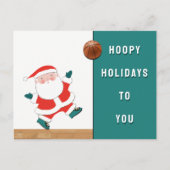 Basketball Weihnachtskarten Feiertagspostkarte (Vorderseite)
