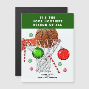 Basketball-Weihnachtskarten Magnetkarte
