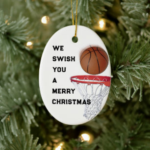 Basketball-Weihnachtskollektion Keramikornament