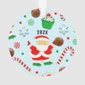 Basketball-Weihnachtskollektion Ornament (Rückseite)