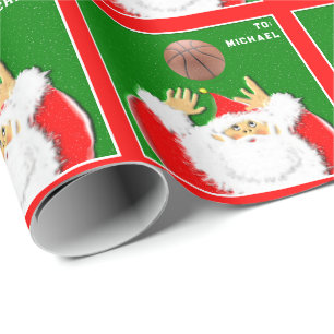 Basketball-Weihnachtsmann Geschenkpapier