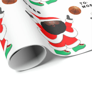 Basketball-Weihnachtsmann Geschenkpapier