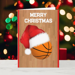 Basketball & Weihnachtsmann Individuelle Weihnacht Karte