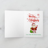 Basketball & Weihnachtsmann Weihnachtskarten Karte (Innenseite)