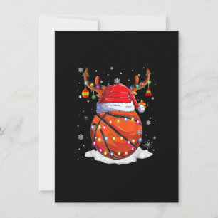 Basketball Weihnachtsmannmütze Rentier Weihnachtsp Einladung