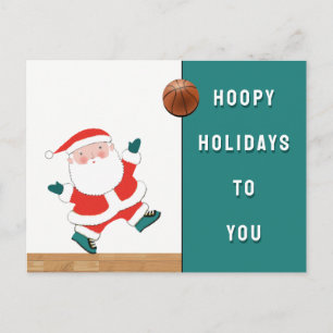 Basketball-Weihnachtspostkarten Feiertagspostkarte
