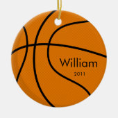 Basketball-Weihnachtsverzierung Keramik Ornament (Vorne)