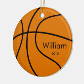 Basketball-Weihnachtsverzierung Keramikornament (Links)