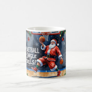 Basketball Weihnachtswasserfarbe Thema Kaffeetasse