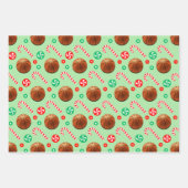 Basketball Weihnachtswrapper Geschenkpapier Set (Vorderseite 3)