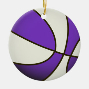 Basketball - weiß/Lila Keramikornament