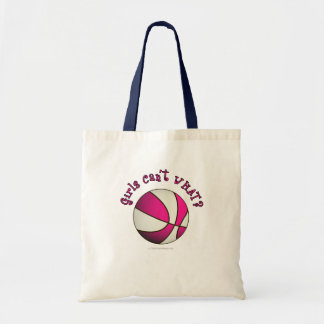Basketball - weiß/rosa tragetasche