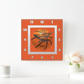 Basketball, weiß und orange Uhr mit Spielername (Zuhause)