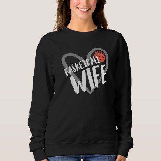 Basketball Wife Heart  Sweatshirt (Vorderseite)