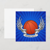 Basketball Wings Einladung (Vorne/Hinten)