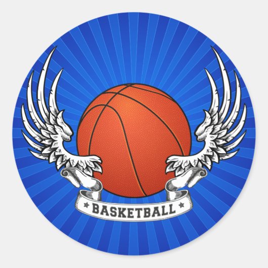 Basketball Wings Sticker (Vorderseite)