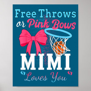 Basketball wirft rosa Schleifen Mimi liebt dich Ku Poster
