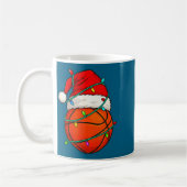 Basketball With Santa Hat Funny Christmas Xmas Gif Kaffeetasse (Links)