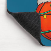 Basketball With Santa Hat Funny Christmas Xmas Gif Mousepad (Ecke)