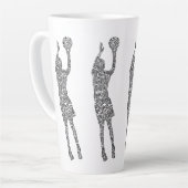 Basketball Word Art, Typografie Milchtasse (Linke Ecke)