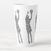 Basketball Word Art, Typografie Milchtasse (Vorderseite)